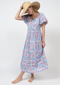 UNCLE FRANK POUF SLEEVE MIDI DRESS -Western Fashion 75587 3 800x1125 1