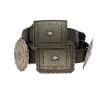 Western Belt Womens Floral Embossed Stones Oval Concho 1 Western Belt Womens Floral Embossed Stones Oval Concho -Western Fashion A1531801 2T
