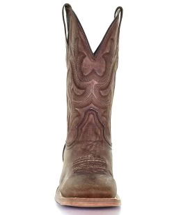 Corral Boots CORRAL MEN'S EMBROIDED WIDE SQUARE TOE BROWN BOOT -Western Fashion A4105 0002 Layer3