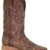 Corral Boots CORRAL MEN'S EMBROIDED WIDE SQUARE TOE BROWN BOOT -Western Fashion A4105 0004 Layer1