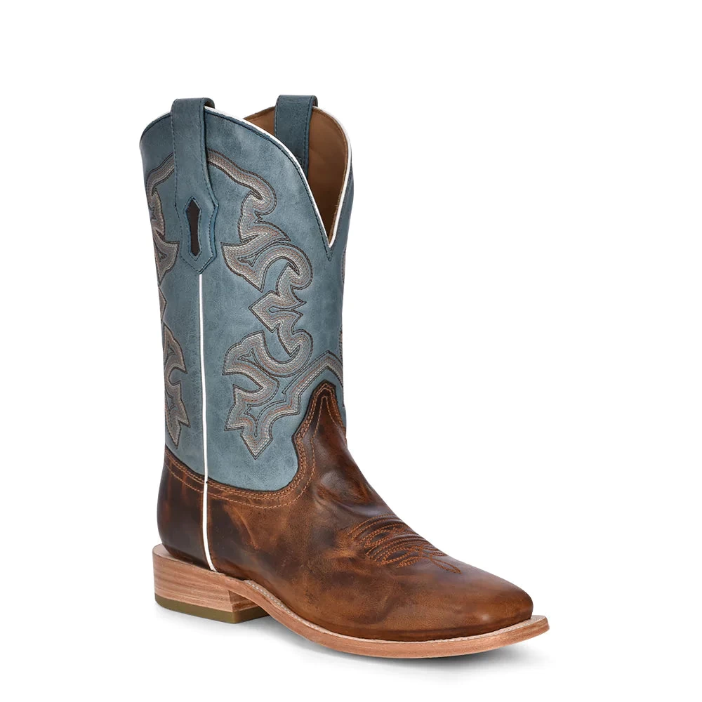 Corral Boots CORRAL MEN'S HONEY AND BLUE BOOT 4 Corral Boots CORRAL MEN'S HONEY AND BLUE BOOT - Image 2