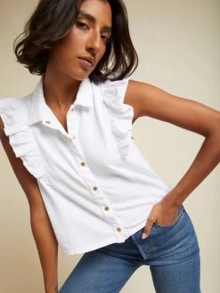 NATION ARCHER RUFFLED BUTTON UP TOP -Western Fashion ARCHER TANK 3141JJR OPWT H 600x 508087ec cbe1 43a8 bd94 be7c2bdc336d