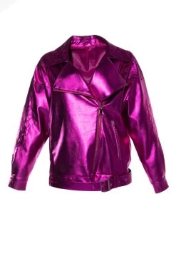 AZALEA WANG PRINCE-MOTO FUCHSIA WESTERN MOTO JACKET