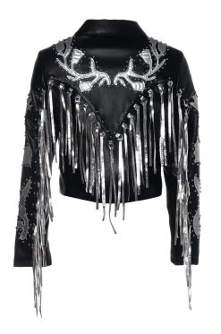 AZALEA WANG RIDE-EM SILVER FRINGE WESTERN JACKET -Western Fashion AZALEA WANG RIDE EM SILVER FRINGE WESTERN JACKET 3