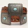 CUTOUT WITH CONCHO TURQUOISE STONE BELT -Western Fashion BELT4