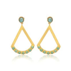 CHRISTINA GREENE TURQUOISE DROP EARRING