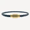 Luke Landon Bracelet - Black | Gold 1 Luke Landon Bracelet - Black | Gold -Western Fashion BlackandGoldSlimLeatherBraceletLukeLandon