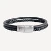 Denby Bracelet - Black 2 Denby Bracelet - Black -Western Fashion BlackandSilverSlimLeatherBraceletDenby