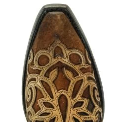 Corral Boots CORRAL WOMEN'S CHOCOLATE LAMB OVERLAY AND EMBROIDERY BOOT -Western Fashion C37441946STTch