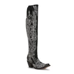 Corral Boots CORRAL WOMEN'S EMBROIDERY STUDS TALL TOP BOOT