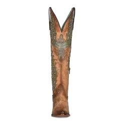 Corral Boots CIRCLE G WOMEN'S EMBROIDERY AND CRYSTALS TALL POINTED BOOT -Western Fashion C3946 boot 05