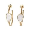 CHRISTINA GREENE HOOP EARRINGS - PEARL