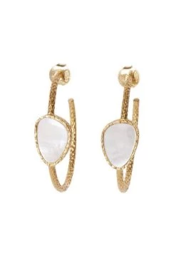 CHRISTINA GREENE HOOP EARRINGS - PEARL