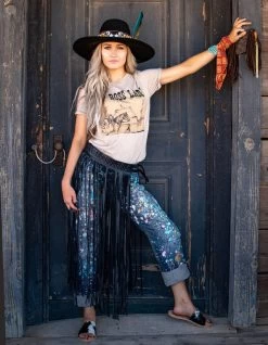 AGAVE SKY COWHIDE SLIDE SANDAL- CHOCOLATE -Western Fashion Chelseasandal 79745