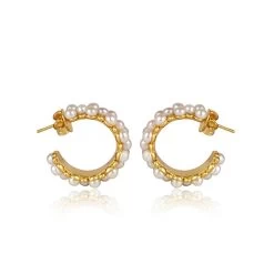 CHRISTINA GREENE SEA SALT PEARL EARRING -Western Fashion Christina Greene Sea Salt Hoops Pearl EPR002 3 600x 0e2c46cb 3470 4edd 8ea8 800d3d8cb8ed