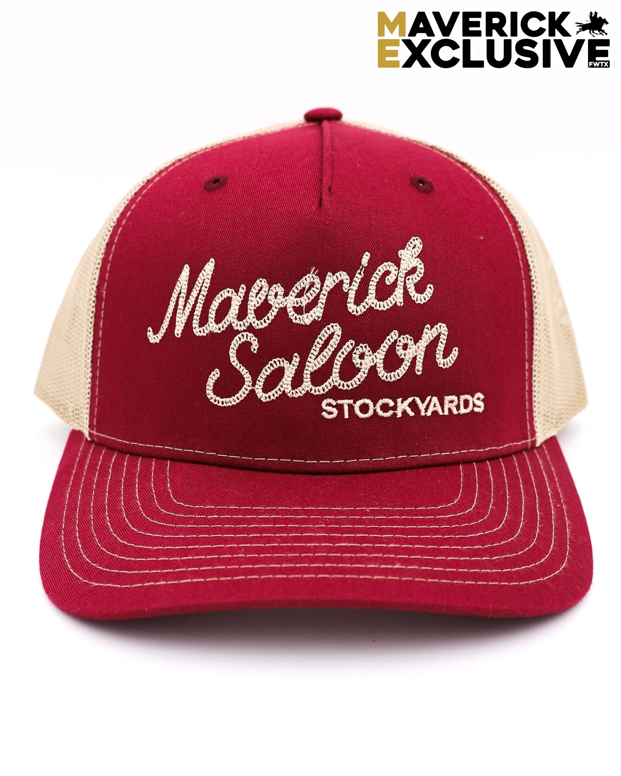 Maverick Saloon Cap In Red-Tan