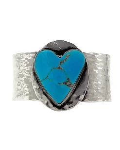 RICHARD SCHMIDT TURQUOISE HEART KINGMAN BRACELET