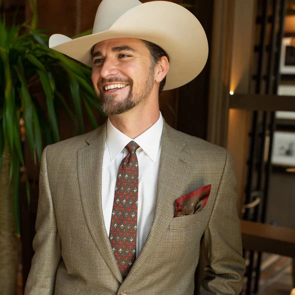 LONGHORN WITH AGUARO CACTUS TIE 3 LONGHORN WITH AGUARO CACTUS TIE