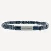 Colourful Cal Bracelet - Spectrolite -Western Fashion DarkBlueGraySpectroliteandSilverSlimStoneBraceletColourfulCal