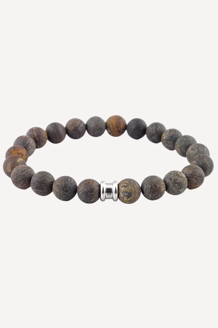 Stones Basic Bracelet- Matt Bronzite 3 Stones Basic Bracelet- Matt Bronzite