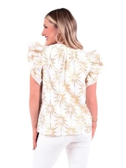 EMILY MCCARTHY MAGGIE BLOUSE -Western Fashion EMCSU23 D2 MaggieTop GoldBurst back1