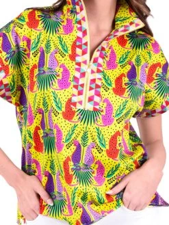 EMILY MCCARTHY PULLOVER PEEKABOO BLOUSE -Western Fashion EMCSU23 D1 PoppyPullover Peekaboo Detail1