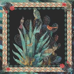 BAJA BACKCOUNTRY LONG & TALL SCARF BY DOLAN GEIMAN -Western Fashion FringeScarves DolanGeiman BajaBackcountry cactusscarf wildrag black 590x df0be1fa 573a 4e8c b818 fad2bcd667dc