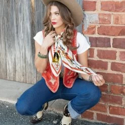 STAR OF THE WEST 26X26 SCARF -Western Fashion FringeScarves Starofthewest white wildrag silkscarf. 2 720x f49f9490 5589 40db 8b1f 0767c62ca961