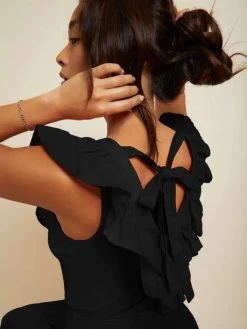 NATION GOLDA CONTRAST RUFFLE TANK -Western Fashion GOLDA TANK 3149RS JBLK H2 600x 8be99c3d ddf8 443b bce9 8b7df38b8c98