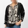 LONGSLEEVE EMBROIDERED BLOUSE -Western Fashion Gloria Black 4
