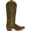 JUSTIN WOMEN'S CLARA OLIVE SUEDED BOOT -Western Fashion JST 004 VN4465