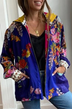 JOHNNY WAS PRINTEMPS REVERSIBLE JACKET -Western Fashion Johnny Was Printemps Jacket Reversible Multi 4