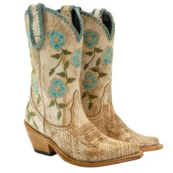 LIBERTY BLACK WOMEN'S GARDEN MANTEQUILLA FLORAL BOOT 9 LIBERTY BLACK WOMEN'S GARDEN MANTEQUILLA FLORAL BOOT -Western Fashion LB 7129143 WH 6986 STTch