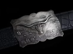 COMSTOCK HERITAGE LONESTAR LONGHORN RANCHWEAR BELT BUCKLE