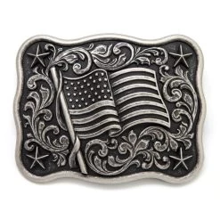AMERICAN FLAG BELT BUCKLE
