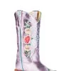 MACIE BEAN KIDS PINK METALLIC FLORAL BOOT -Western Fashion MK9209
