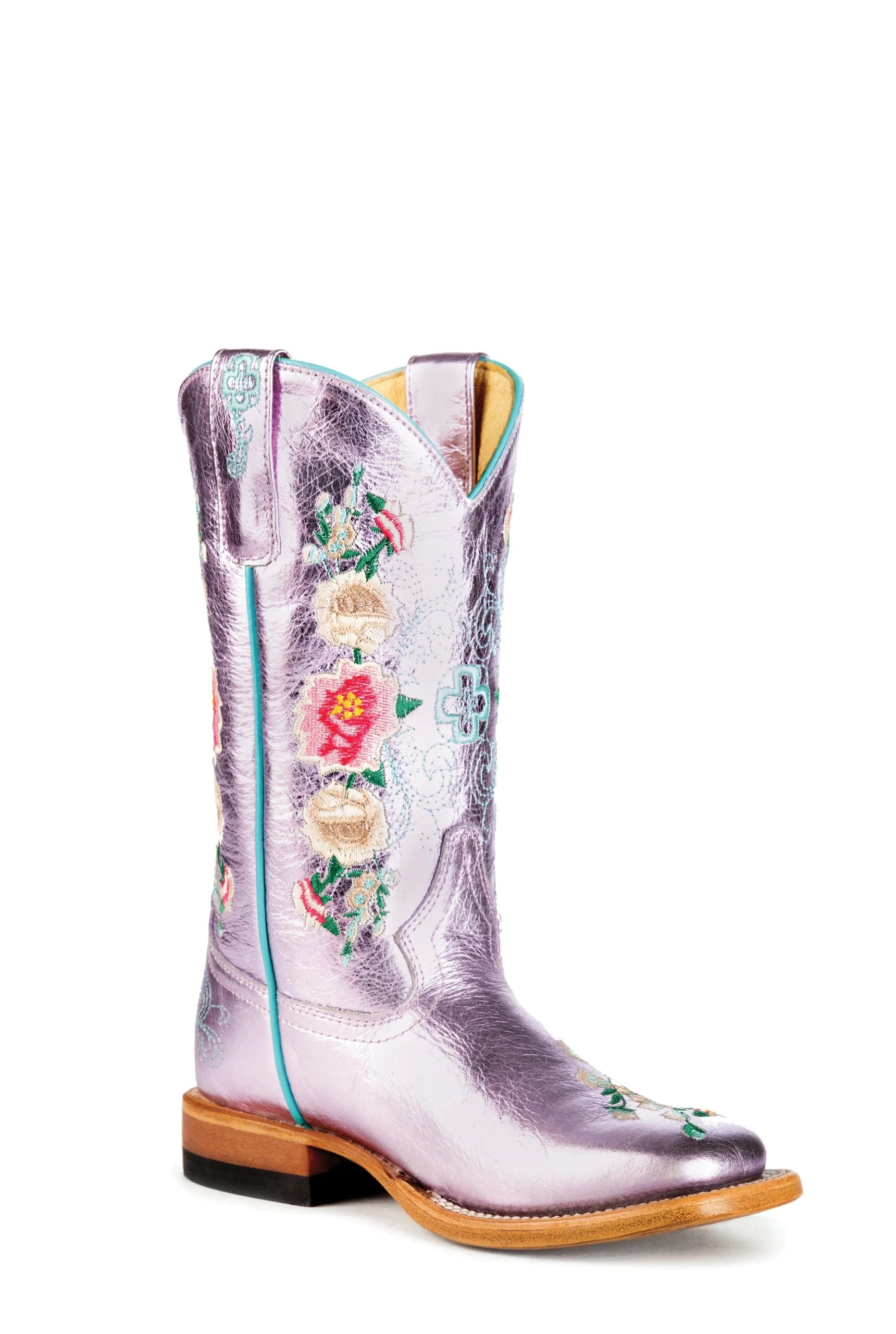 MACIE BEAN KIDS PINK METALLIC FLORAL BOOT 3 MACIE BEAN KIDS PINK METALLIC FLORAL BOOT
