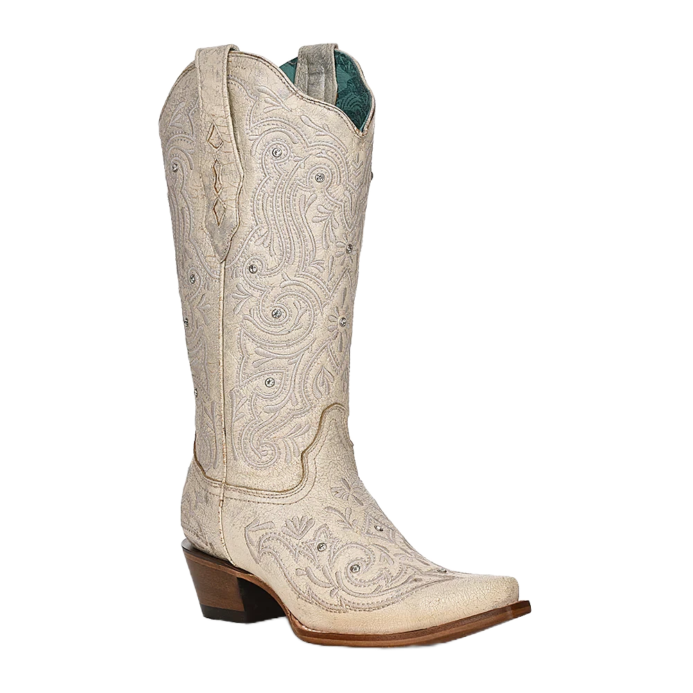 Corral Boots CORRAL WOMEN'S EMBROIDERY & CRYSTAL SNIP TOE BOOT 3 Corral Boots CORRAL WOMEN'S EMBROIDERY & CRYSTAL SNIP TOE BOOT