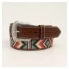 Nocona Men's Diamond Basket Weaved Belt