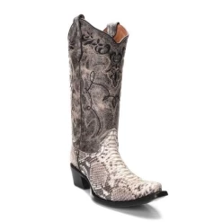 Corral Boots CIRCLE G BY CORRAL WOMEN'S ANNIE BOOT -Western Fashion Natural Black Python Embroider L5698 S 1 09477