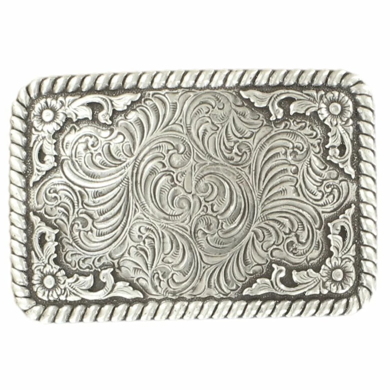 RECTANGLE SCROLL ROPE EDGE BUCKLE 3 RECTANGLE SCROLL ROPE EDGE BUCKLE