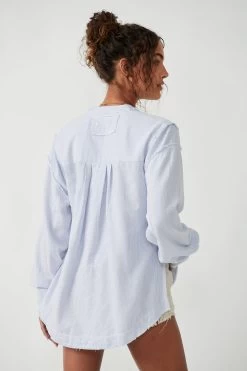 FREE PEOPLE EDGE WASHED BLOUSE -Western Fashion OB1644012 4010 c