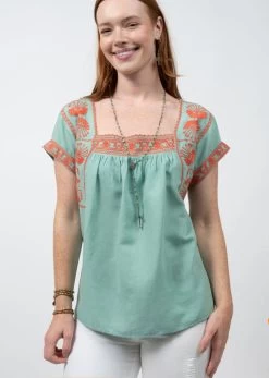 SISTER MARY ODALI BLOUSE 7 SISTER MARY ODALI BLOUSE -Western Fashion ODALI SEAFOAM 5 800x1125 1