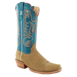 R. WATSON MEN'S ROUGHOUT SAND BLUE TOP BOOT