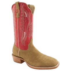 R. WATSON MEN'S ROUGHOUT SAND RED TOP BOOT