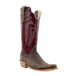 R. WATSON MEN'S ROUGHOUT CHARCOAL BOOT