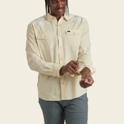 HOWLER MEN'S H Bar B Tech Longsleeve Shirt -Western Fashion S23 LS Shirts HBarB Tech Grainfields Hemp Front 935b67d2 3d33 459f bcde 481ab3b3ee2d