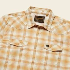 HOWLER MEN'S H Bar B Tech Longsleeve Shirt- HOME TEAM 13 HOWLER MEN'S H Bar B Tech Longsleeve Shirt- HOME TEAM -Western Fashion S23 LS Shirts HBarB Tech Leon Plaid Home Team Flat Angle