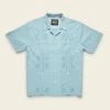 HOWLER MEN'S Guayabera Shirt -Western Fashion S23 SS Shirts Guayabera Hemisphere Blue Flat