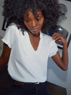 NATION JUNE V NECK TOP -Western Fashion SATIN JUNE TOP 2104HS WHT H 1 600x bfd096e7 a88b 4e7b 9770 c4f5de88f4d5